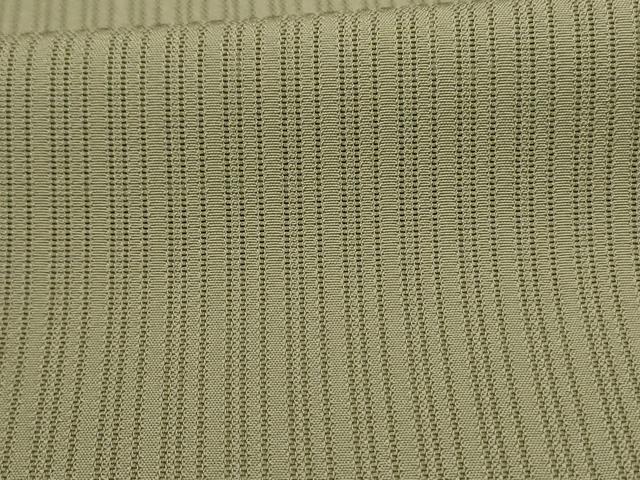 平和屋着物*夏物 色無地 縦絽 柳鼠色 正絹 逸品 AABB8298jd