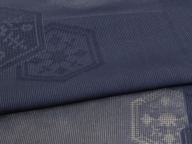 平和屋着物*夏物 小紋 縦絽 亀甲文 正絹 逸品 AABB8299jd
