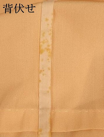 平和屋着物*夏物 色無地 花菱紋紗 小麦色 正絹 逸品 AABB8302jd
