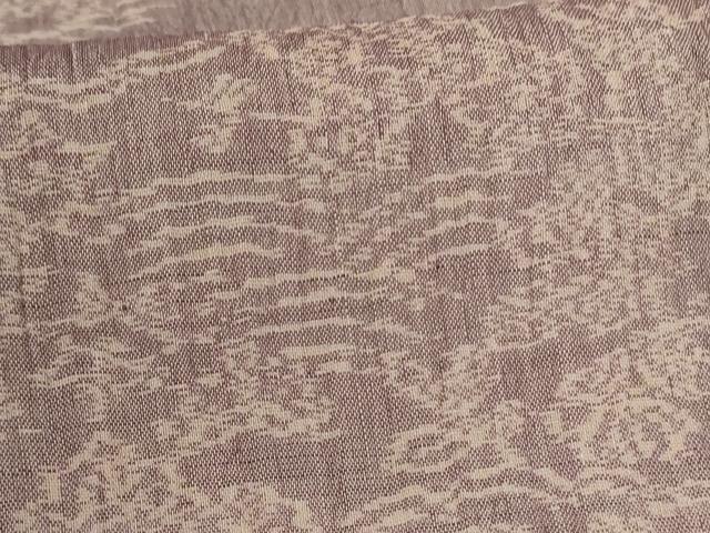 平和屋着物*夏物 小千谷ちぢみ 草花文 麻 逸品 AABB8303jd