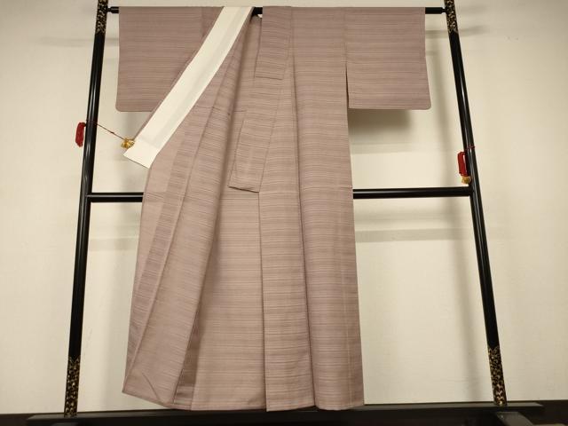 平和屋着物*夏物 銀座きしや 色無地 絽 紬地 柴染色 正絹 逸品 AABB8310jd