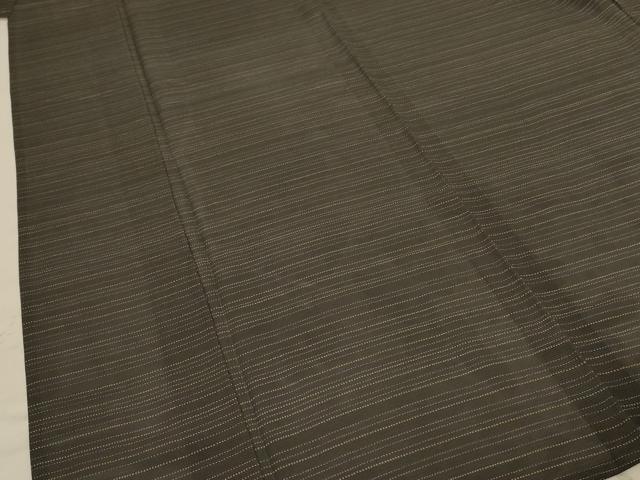平和屋着物*夏物 小紋 絽 横段文 銀彩 ゑり善扱い ロング丈 正絹 逸品 AABB8315jd