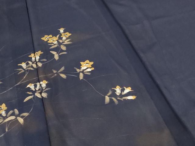 平和屋着物*夏物 訪問着 絽 草花文 暈し染め 金彩 正絹 逸品 AABB8317jd