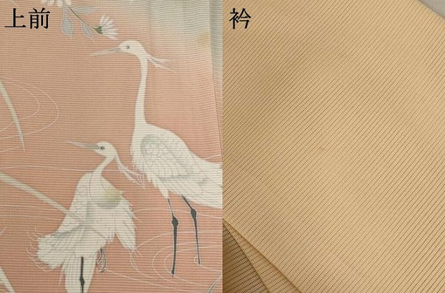 平和屋着物*夏物 訪問着 絽 花鳥文 暈し染め 正絹 逸品 AABB8606st