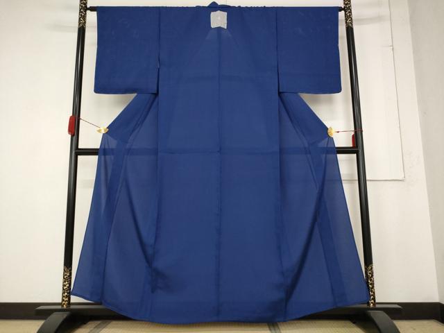 平和屋着物*夏物 色無地 絽 紺青色 正絹 逸品 未使用 AABB8620st