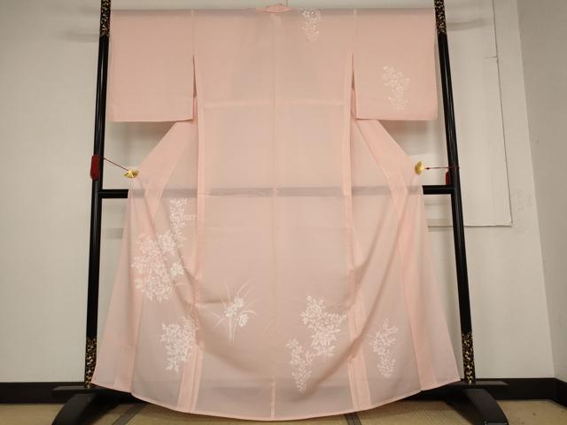 平和屋着物*夏物 訪問着 絽 草花文 正絹 逸品 AABB8621st