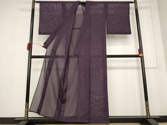 平和屋着物*夏物 色無地 絽 烏羽色 洗える着物 AABB8636st