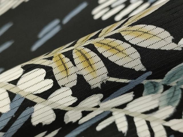 平和屋着物*夏物 黒留袖 絽 流水枝花文 正絹 逸品 AABB8652st