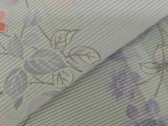 平和屋着物*夏物 小紋 絽 草花文 洗える着物 AABB8661st