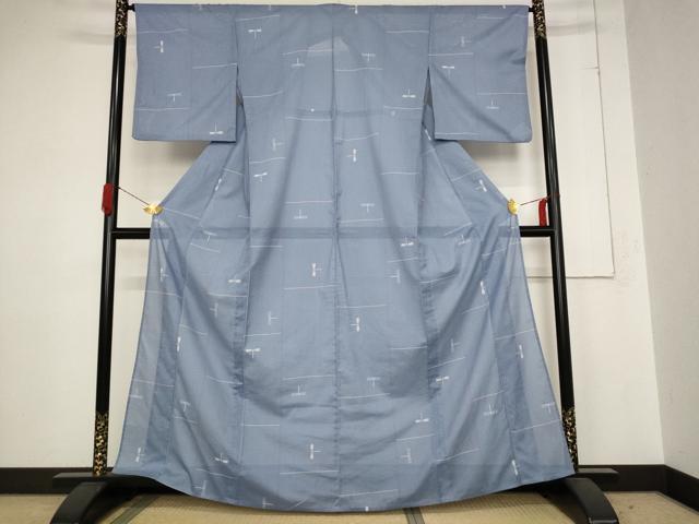 平和屋着物*夏物 小紋 絽 蜻蛉 洗える着物 AABB8663st