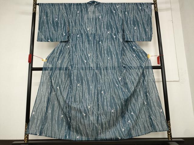 平和屋着物*夏物 小紋 絽 飛鳥文 洗える着物 未使用 AABB8664st
