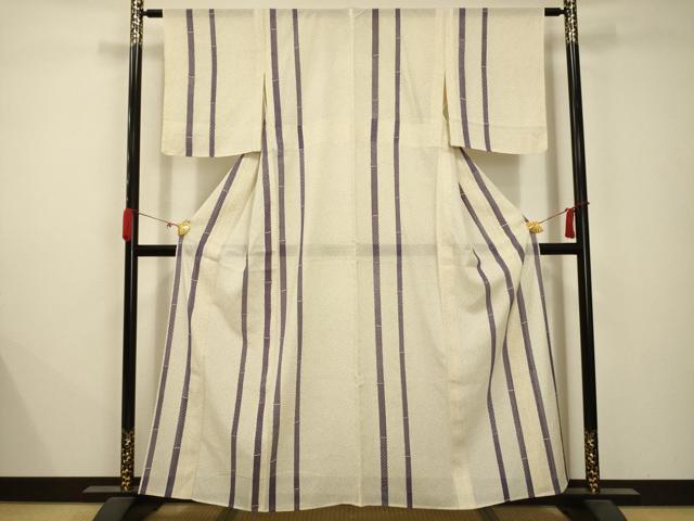平和屋着物*夏物 小紋 絽 間道 正絹 逸品 AABB8766sx