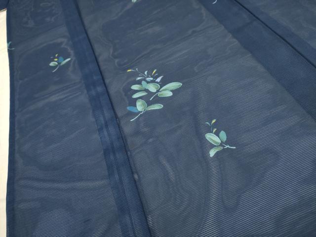 平和屋着物*夏物 小紋 絽 草花文 金彩 洗える着物 AABB8811sx