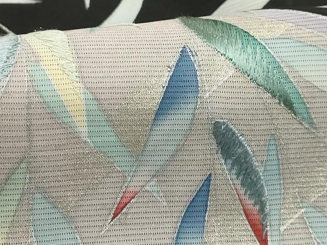 平和屋着物*夏物 黒留袖 絽 作家物 刺繍 渡橋風景文 銀彩 洗える着物 AABB8829sx