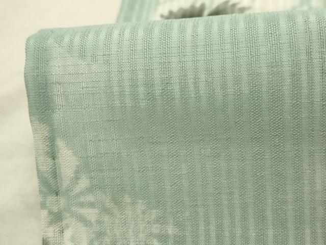平和屋着物*夏物 小紋 縦絽 花丸文 洗える着物 AABB8851sx