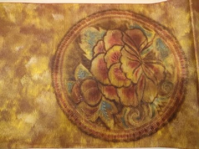 平和屋着物◎太鼓柄袋帯 花丸文 正絹 逸品 AABB9061dt