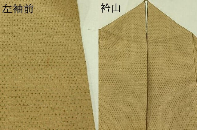 平和屋着物▽上質な紬 単衣 蚊絣 正絹 逸品 AABB9210jh