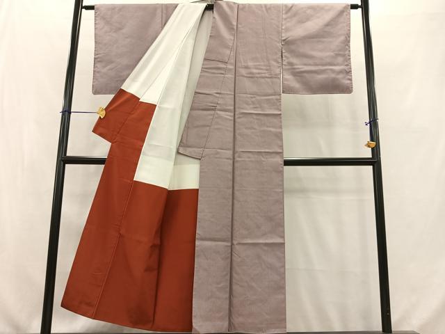 平和屋着物■お召 十字絣 正絹 逸品 AABB9243oa
