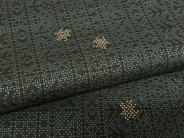 平和屋着物●本場大島紬 一元7マルキ 草花間道 正絹 逸品 未使用 AABC0042zg