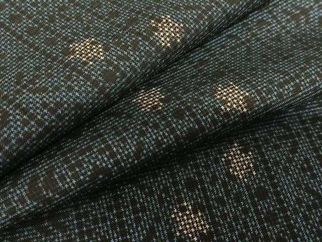 平和屋着物●本場大島紬 一元7マルキ 草花間道 正絹 逸品 未使用 AABC0042zg