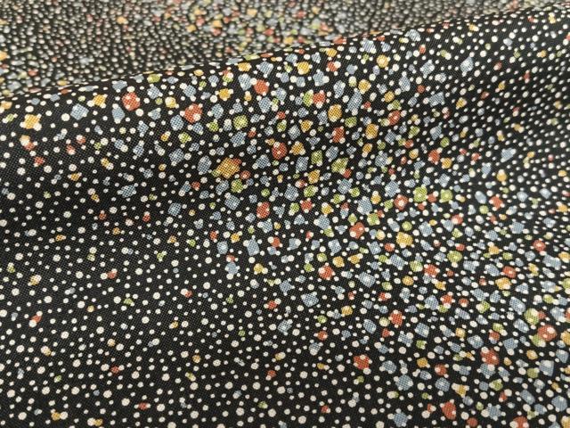 平和屋着物●本場染大島紬 霞文 黒地 正絹 逸品 AABC0070zg