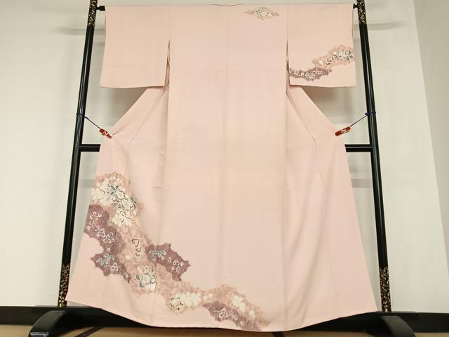 平和屋着物●訪問着 辻が花 絞り 暈し染め 正絹 逸品 AABC0143zg
