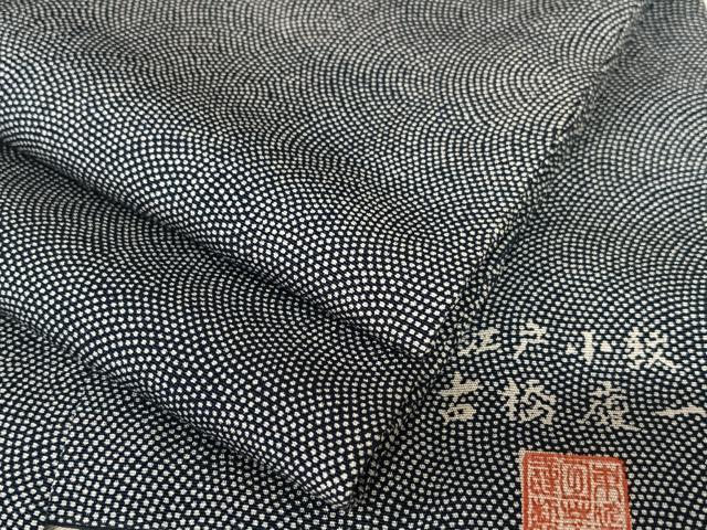 平和屋着物●古橋慶一 江戸小紋 鮫小紋柄 正絹 逸品 AABC0190zg