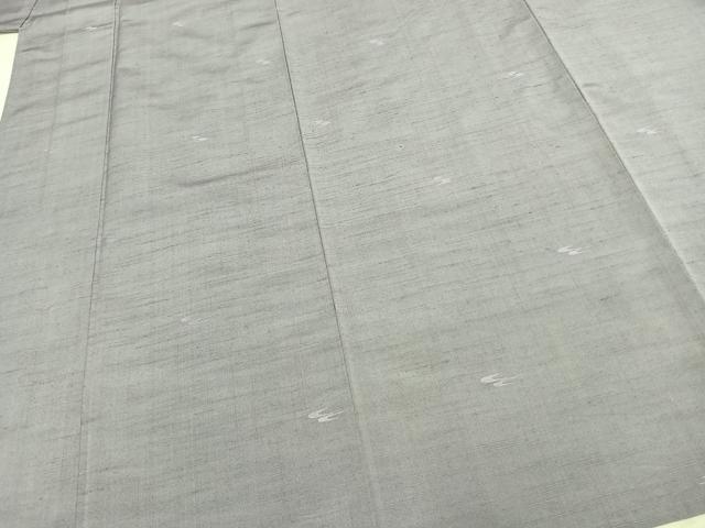 平和屋着物▽上質な紬 単衣 刺繍 絣柄 正絹 逸品 AABC0306fy