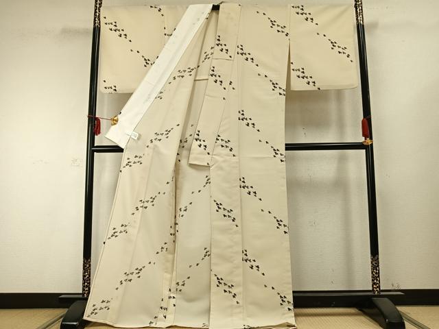平和屋着物▽小紋 単衣 千鳥文 洗える着物 AABC0318fy
