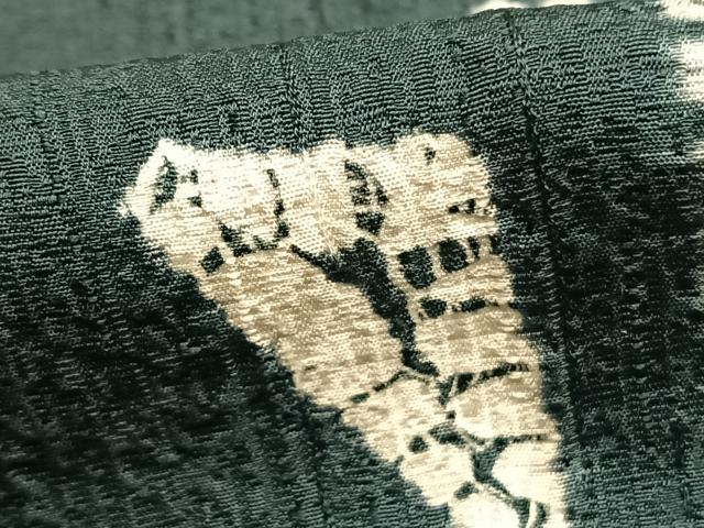 平和屋着物▽訪問着 単衣 絞り 幾何学文様 銀彩 正絹 逸品 AABC0329fy
