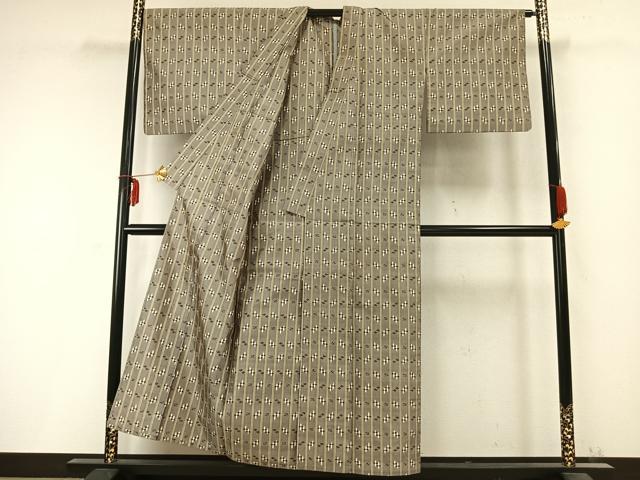 平和屋着物▽本場琉球絣 単衣 正絹 逸品 AABC0338fy