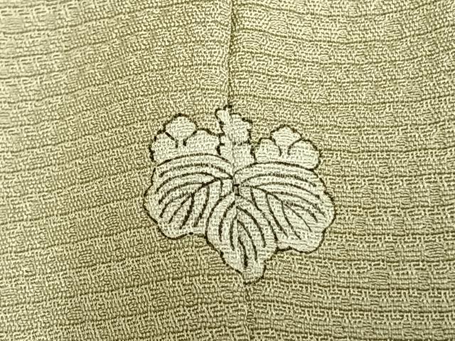 平和屋着物▽上質な色無地 単衣 草木染 若芽色 正絹 逸品 AABC0343fy