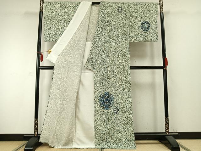 平和屋着物▽訪問着 単衣 吉祥花文 金彩 正絹 逸品 AABC0355fy