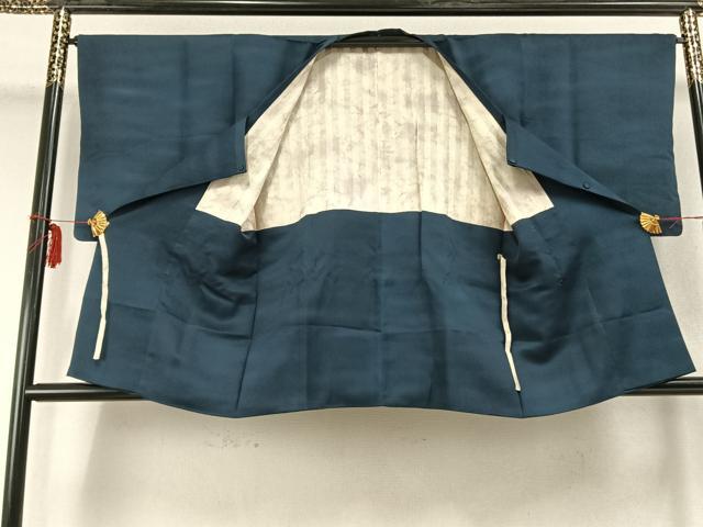 平和屋着物▽虹色創家 本郷大田子 道行コート スリーシーズン 春夏秋 塵除け 霞文 高島屋扱い 正絹 逸品 AABC0363fy