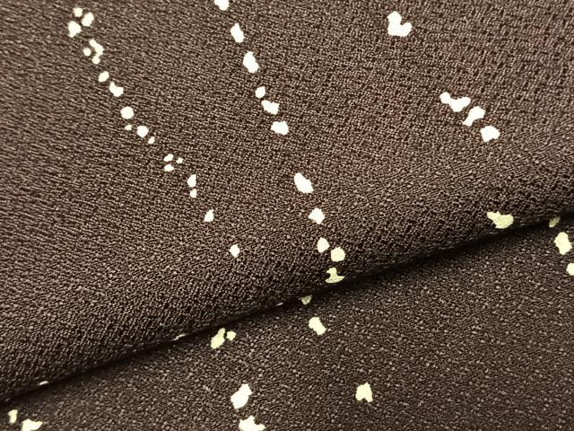 平和屋着物▽小紋 単衣 変わり縞 洗える着物 AABC0422fy