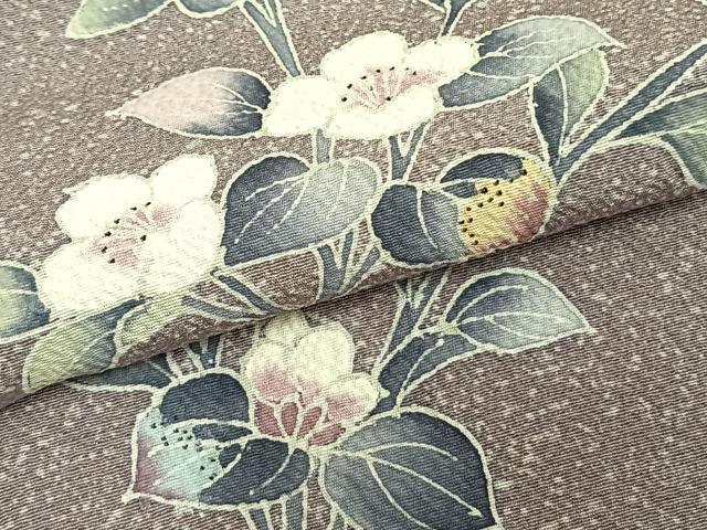 平和屋着物▽訪問着 単衣 枝花文 暈し染め 正絹 逸品 AABC0427fy
