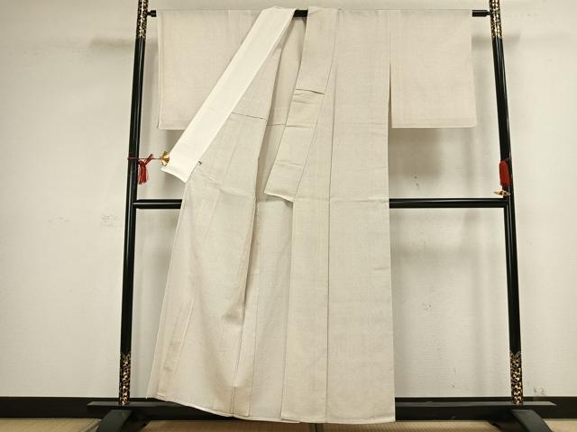 平和屋着物▽本塩沢 単衣 蚊絣 正絹 逸品 AABC0472fy