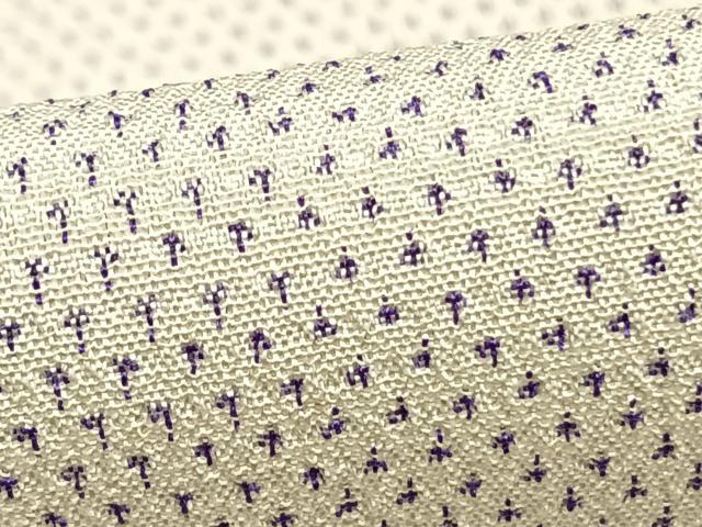 平和屋着物▽本塩沢 単衣 蚊絣 正絹 逸品 AABC0472fy