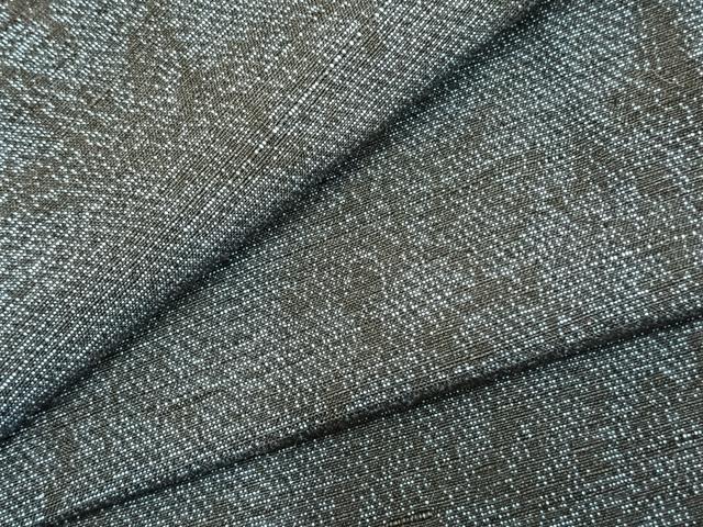 平和屋着物▽上質な紬 単衣 草花文 正絹 逸品 AABC0502fy