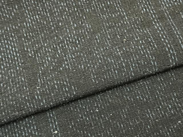 平和屋着物▽上質な紬 単衣 色紙重ね花文 正絹 逸品 AABC0520fy