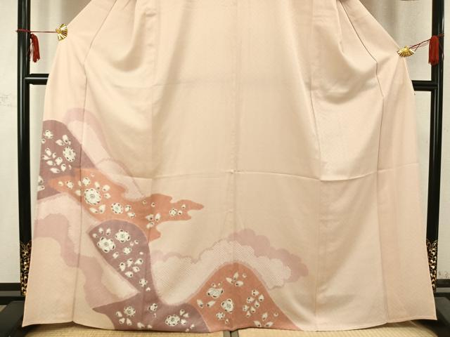 平和屋着物▽訪問着 単衣 絞り 辻が花 正絹 逸品 AABC0525fy