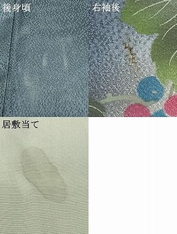 平和屋着物▽訪問着 単衣 葡萄蔦の葉文 暈し染め 正絹 逸品 AABC0540fy