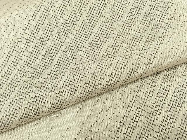 平和屋着物▽上質な紬 単衣 斜縞 正絹 逸品 AABC0541fy