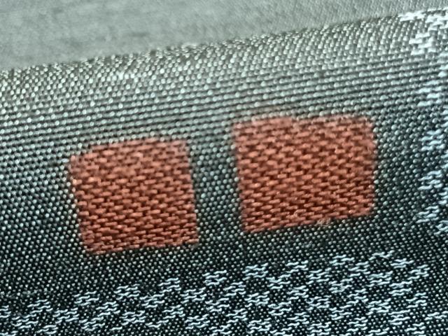 平和屋着物▽上質な紬 単衣 幾何学文様 正絹 逸品 AABC0543fy
