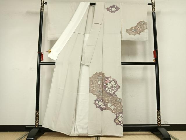 平和屋着物▽訪問着 単衣 辻が花 正絹 逸品 AABC0545fy