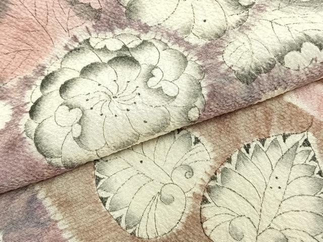 平和屋着物▽訪問着 単衣 辻が花 正絹 逸品 AABC0545fy