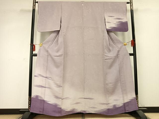 平和屋着物▽訪問着 単衣 雲取り枝花文 暈し染め 正絹 逸品 AABC0570fy