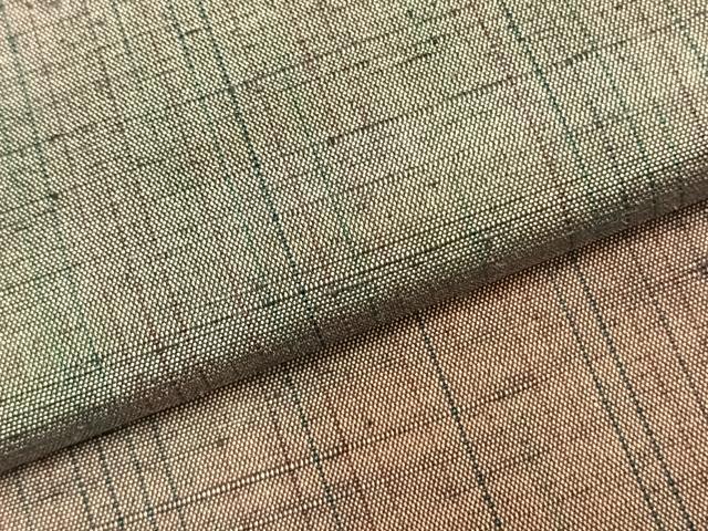 平和屋着物▽上質な紬 単衣 縞 正絹 逸品 AABC0583fy