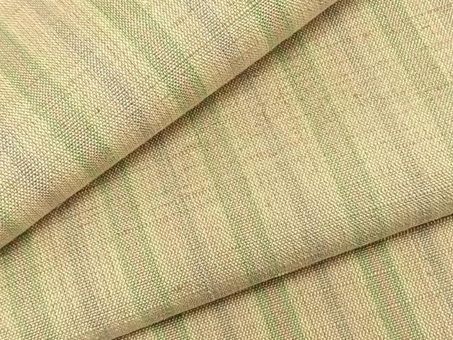 平和屋着物▽上質な紬 単衣 縞 正絹 逸品 AABC0593fy