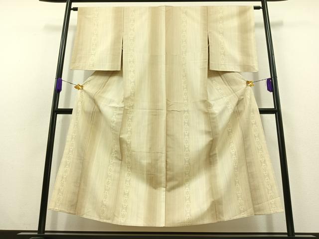 平和屋着物▽結城紬 奥順 はたおり娘 単衣 80亀甲 花間道 正絹 逸品 AABC1216jh